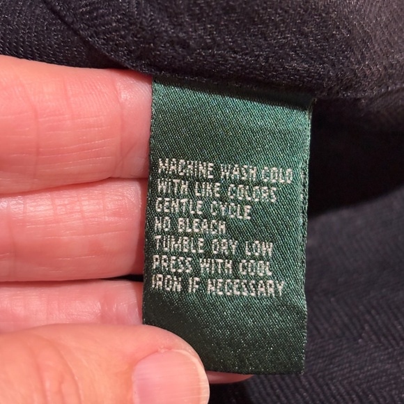 Lauren Ralph Lauren Women's ¾ Sleeve 100% Linen Button Shirt 1X Black Breathable - Picture 7 of 11